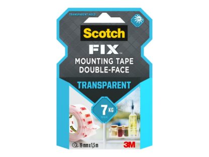 Scotch-Fix™ Transparent Mounting Tape, 19mm x 1,5m
