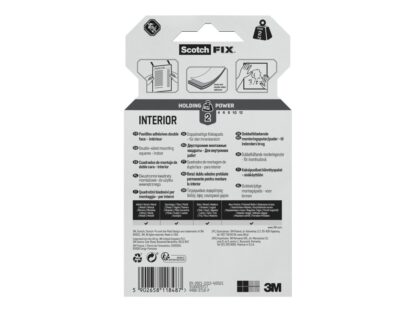 Scotch-Fix™ Interior Mounting Squares, 25mm x 25mm, 16 Strips - Image 6
