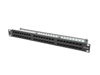 48-port 1U Cat.5e UTP patch panel black