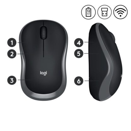 Mouse Logitech M185 WS 1000 DPI, gray - Image 9