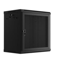 19" wall mount rack cabinet 12U / 600x450 black