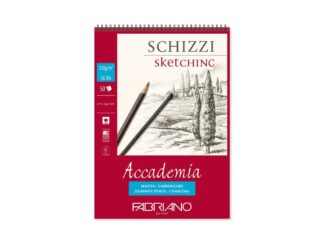 Drawing block Accademia Schizzi, A4, 120gr, 50 sheets, with spiral Fabriano