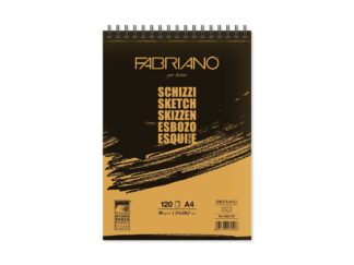 Drawing block Schizzi, A4, 90g, 120 sheets, with Fabriano spiral