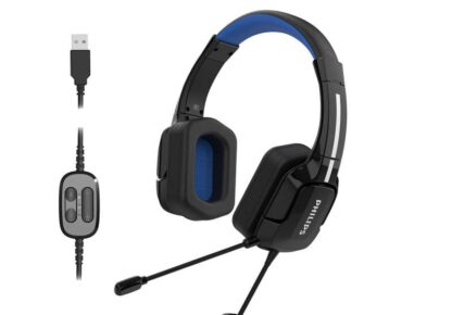 Headphones with microphone Philips TAGH401BL, USB - Image 3