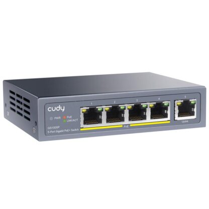 CUDY 5-Port Gigabit PoE+ Switch 60W - Image 4