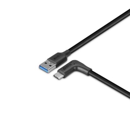 Lindy USB A to C Cable, 90° 1m Black - Image 9