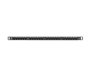 24-port patch panel 0.5U Cat.6 UTP black