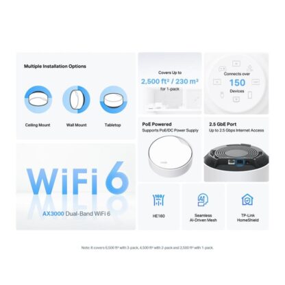TP-LINK DECO X50-POE AX3000 MESH 2PK - Image 10