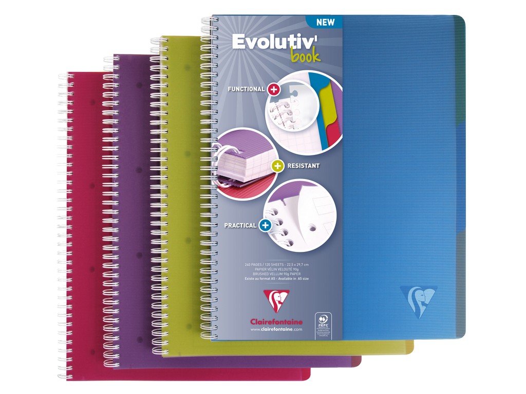 Wirebound notebook A4+ Linicolor Evolutiv EU Supplies