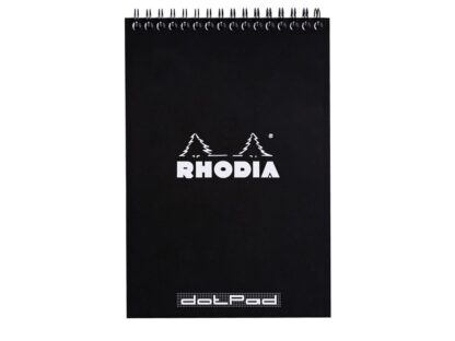 Rhodia Classic BLACK wirebound pad, 14,8x21cm, 80 detach. sh. DOT 80g