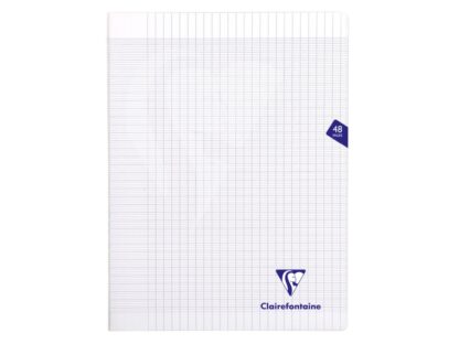 Polypro stapled notebook, 24x32cm, 24sh. Seyès Colourless, Clairefontaine Mimesys