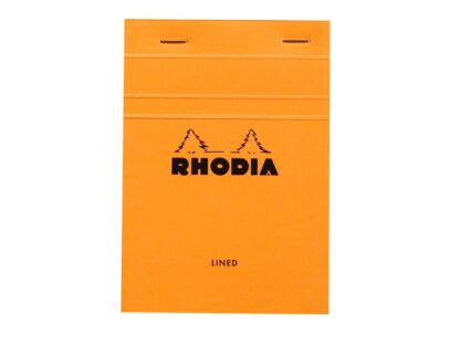 Rhodia ORANGE head stapled pad N°13, 10,5x14,8cm, 80sh. lined 80g