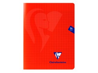 Stapled notebook, 17x22cm, 48sh. Seyès Red, Clairefontaine Mimesys
