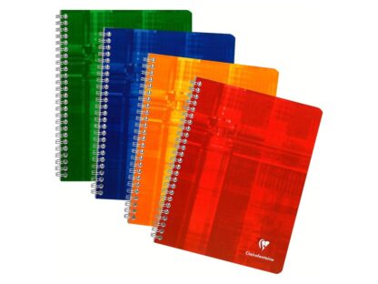Wirebound notebook, 17x22cm, 112sh. Sq.5x5