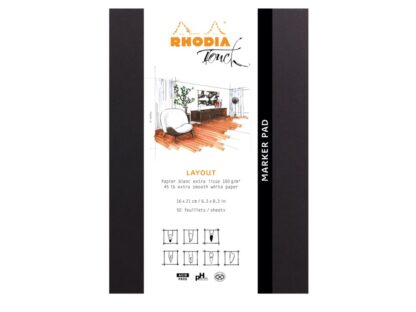 Blocnotes grafic A5+ (16x21), portrait, 50 file,  Rhodia Touch Layout