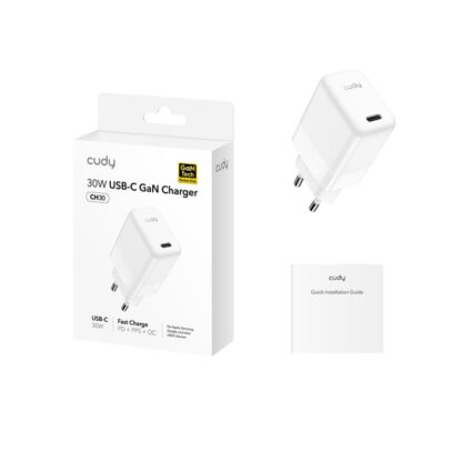 CUDY 30W USB-C Charger with EU Plug - Image 3