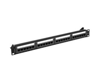 Patch panel 24 ports 1U Cat.6A UTP black