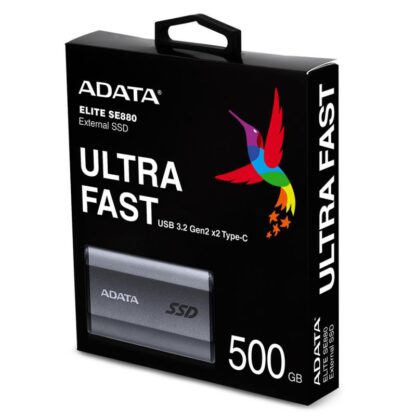 External SSD Adata Elite SE880, 500GB, USB 3.2, TITANIUM - Image 9