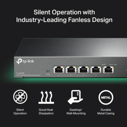 TP-Link Switch 5 Ports-10G UNMANAGED DESK METAL - Image 9