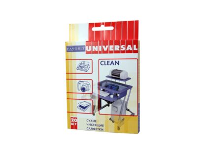 20 dry universal wipes in cardboard box