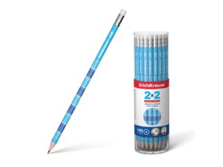 Graphite round section pencil with an eraser ErichKrause® 2x2 HB