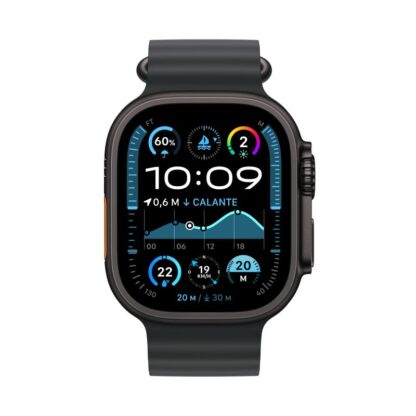 Apple Watch Ultra 2 GPS + Cellular 49mm Black Titanium Case with Black Ocean Band - Image 3