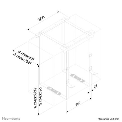 Neomounts PC Mount UnderDesk 60/70cm - Image 5