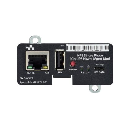 HPE SINGLE PHASE 1GB UPS NTWRK MGMT MOD