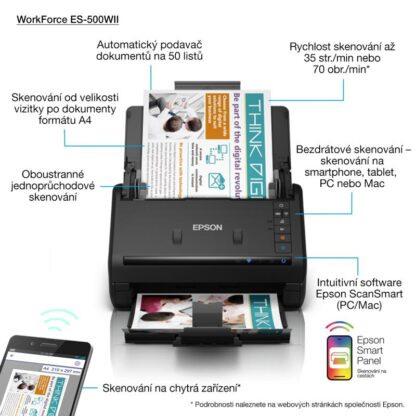 EPSON WORKFORCE ES-500WII A4 SCANNER - Image 6