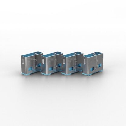 Lindy USB Port Locks 4x Blue+Key - Image 4