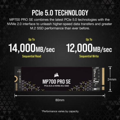 Corsair SSD MP700 PRO SE 4TB M.2 NVMe PCIe5 - Image 7