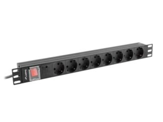 PDU 19" power supply unit, 8 sockets black