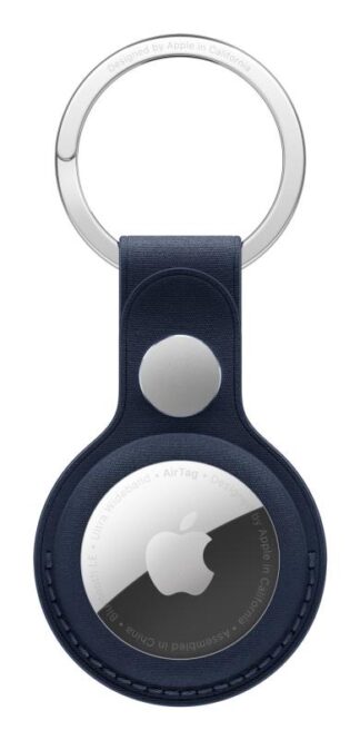 AIRTAG FINEWOVEN KEY RING DEEP BLUE-ZML