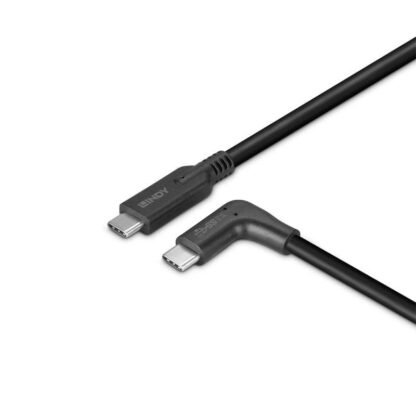 Lindy USB C cable, 90°, 10Gbps, 1m black - Image 9
