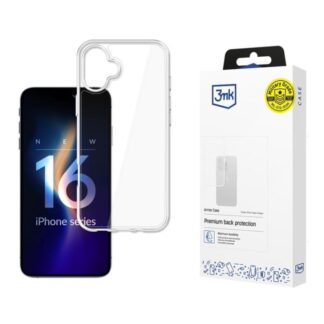 Protective cover 3mk Armor Case for iPhone 16, Transparent