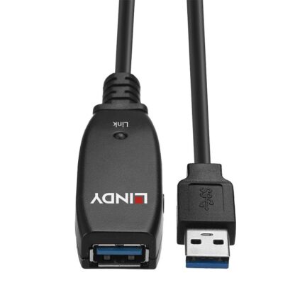 Lindy 15m USB 3.0 Active Extension Slim cable, black - Image 7