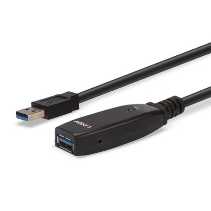 Lindy 15m USB 3.0 Active Extension Slim cable, black - Image 8