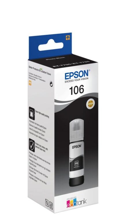EPSON 106 ECOTANK BLACK INK BOTTLE - Image 4
