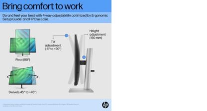 HP MONITOR E27 G5 FHD 3yw Black & Silver - Image 9