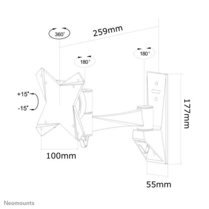 Neomounts TV Wall Mount TiltTurn 10"-30" - Image 11