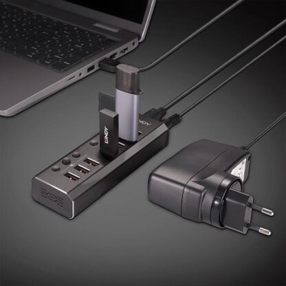 Hub Lindy 7 Port USB 3.0 3x QuickCharge - Image 9
