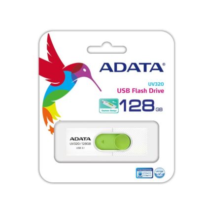 USB Flash Drive ADATA UV320 128GB WHITE/GREEN RETAIL - Image 5