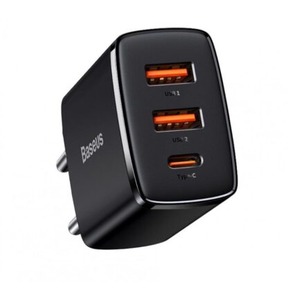 Baseus USB TypeCx2USB Network Charger Black - Image 6