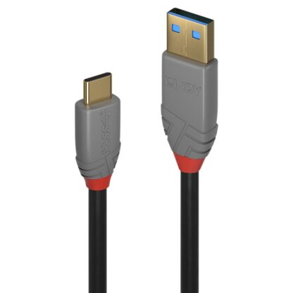 Lindy 1.5m USB 3.2 Type A to C Cable, 10Gbps, 5A, PD, Anthra Line - Image 3