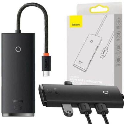 Hub extern Baseus Lite WKQX030301, negru - Image 4