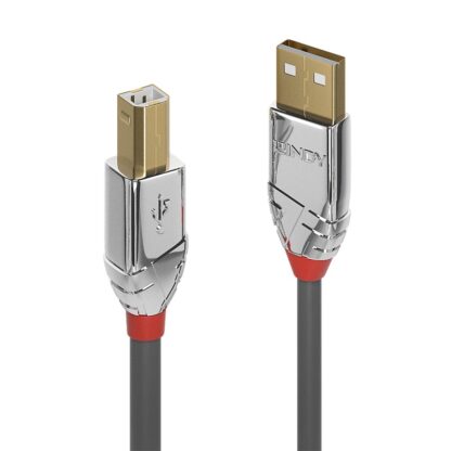 Lindy 2m USB 2.0 Type A to B Cable, Chrome Line - Image 3