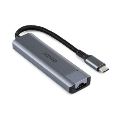 Hub Lindy USB3.2 Gigabit Ethernet, gray - Image 6