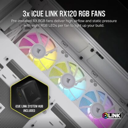 Corsair Case iCUE L 6500X RGB Mid-Tower White - Image 15