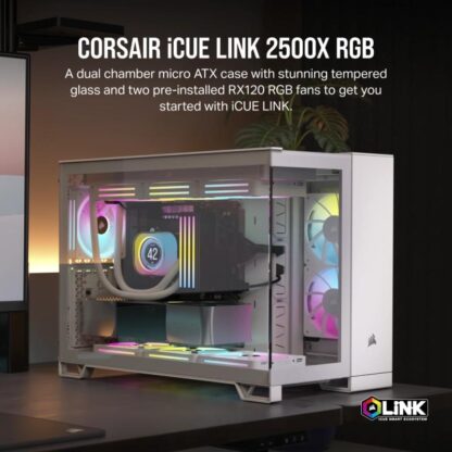 Corsair Case iCUE 2500X RGB Micro ATX White - Image 11