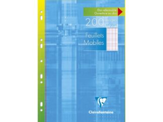 Single, french metric,  white multiperforated sheets 90g / sqm 100 f Clairefontaine